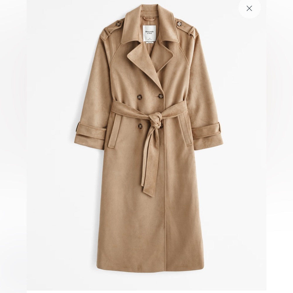 Abercrombie Faux Suede Trench Coat